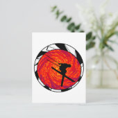 DENKEN IMMER AN SKIING POSTKARTE (Stehend Vorderseite)