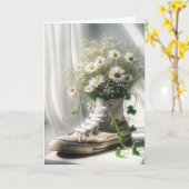 Denken in einem Sneaker Karte (Gelbe Blume)