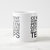 Denken in Französisch und Englisch Grammar Typogra Jumbo-Tasse (Vorderseite)