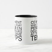 Denken in Französisch und Englisch Grammar Typogra Tasse (Zentrum)