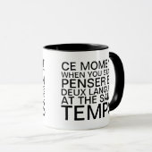 Denken in Französisch und Englisch Grammar Typogra Tasse (VorderseiteRechts)