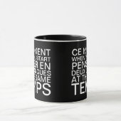 Denken in Französisch und Englisch Typografie Tasse (Zentrum)