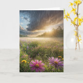 Denken in Ihr Wildblume-Feld Karte (Gelbe Blume)