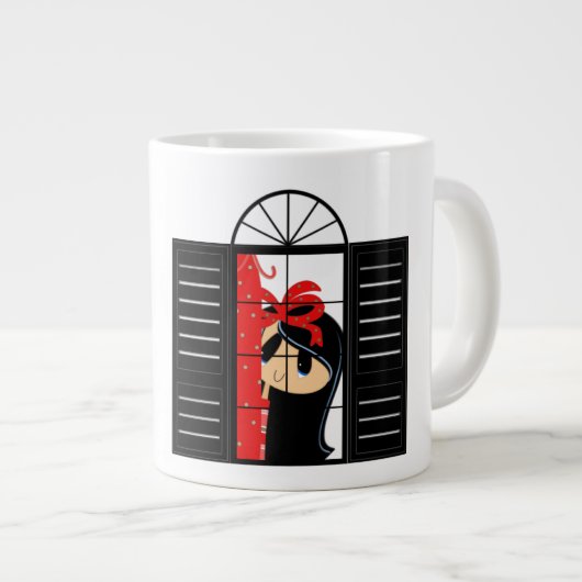 Denken - Jumbo-Tasse (Vorderseite Rechts)