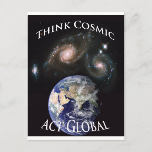 denken kosmischer Akt global Postkarte