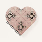 Denken Pastel Drehungen Heart Shaped Notebook Notizblock (Vorderseite)