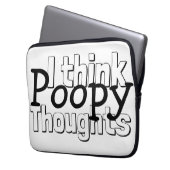 Denken Poopy Gedanken Laptopschutzhülle (Vorderseite Links)