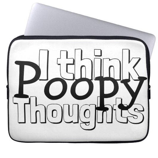 Denken Poopy Gedanken Laptopschutzhülle (Vorderseite)