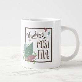Denken positive Motivation Zitat feather boho Jumbo-Tasse