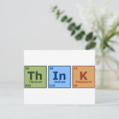 Denken Postkarte (Stehend Vorderseite)