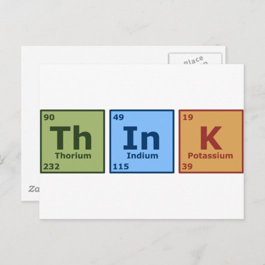 Denken Postkarte (Vorne/Hinten)