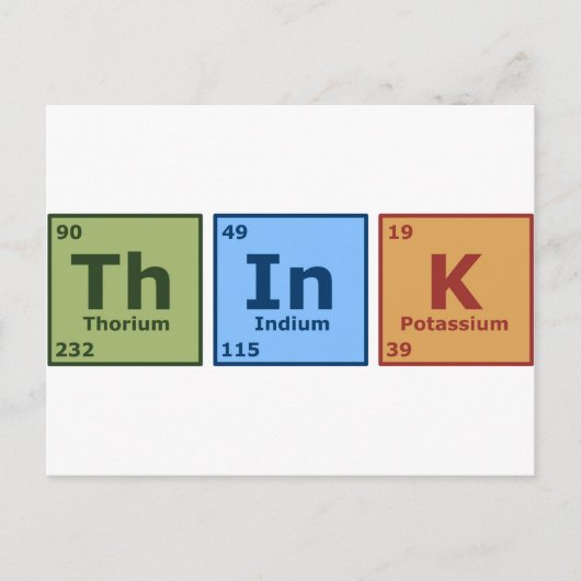 Denken Postkarte (Vorderseite)