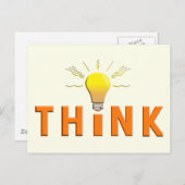Denken Postkarte (Vorne/Hinten)