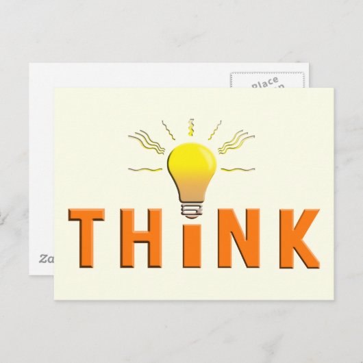 Denken Postkarte (Vorne/Hinten)
