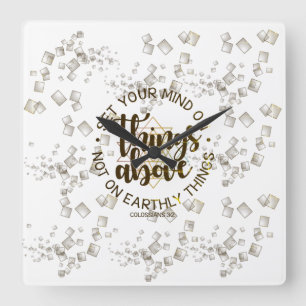 denken quadratische wanduhr