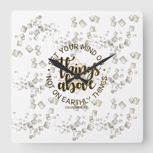 denken quadratische wanduhr (Vorderseite)