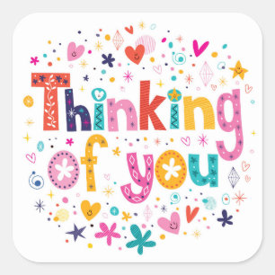 Denken Quadratischer Aufkleber