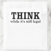 DENKEN RECHTECKIGER AUFKLEBER (Tasche)