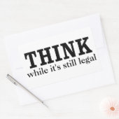 DENKEN RECHTECKIGER AUFKLEBER (Umschlag)