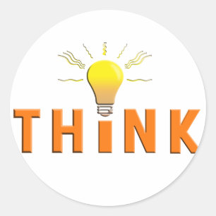 Denken Runder Aufkleber