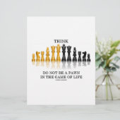 Denken (Schach) nicht im Spiel des Lebens (Stehend Vorderseite)