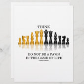 Denken (Schach) nicht im Spiel des Lebens (Vorne/Hinten)