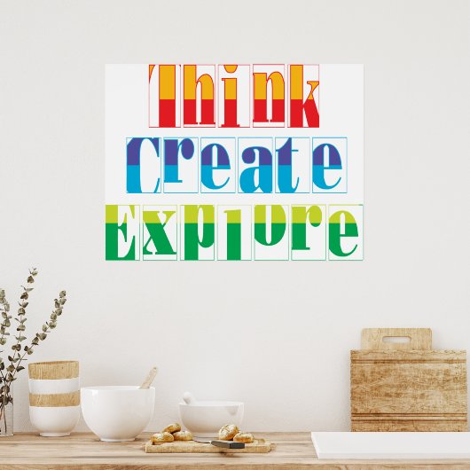 denken, schaffen, erforschen poster (Küche)