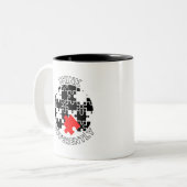 Denken Sie 7 b anders Zweifarbige Tasse (Vorderseite Links)
