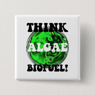 Denken Sie Algenbiologischen brennstoff! Button