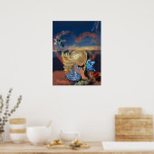 Denken Sie am Strand Poster (Küche)