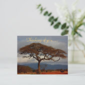 Denken Sie an Afrika Postkarte (Stehend Vorderseite)