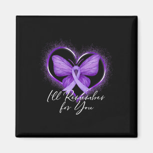 Denken Sie an Alzheimerheimer's Awareness Purpl Magnet