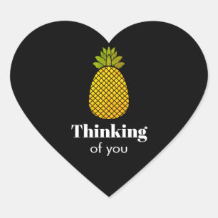 Denken Sie an Ananas-Heart-Aufkleber Herz-Aufkleber