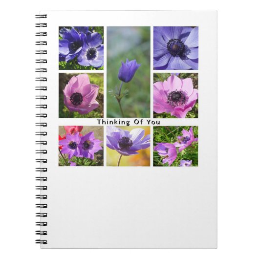 Denken Sie an Anemone Foto Collage Notizblock (Vorderseite)