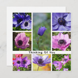 Denken Sie an Anemone Foto Collage Save The Date