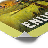 Denken Sie an Belgien (Grenze) Poster (Ecke)