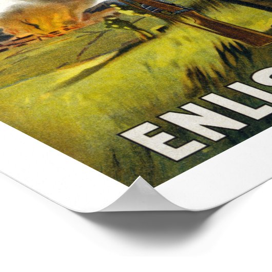 Denken Sie an Belgien (weiß) Poster (Ecke)