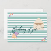 Denken Sie an Bell-Blume mit bearbeitbarem Text Postkarte (Vorne/Hinten)