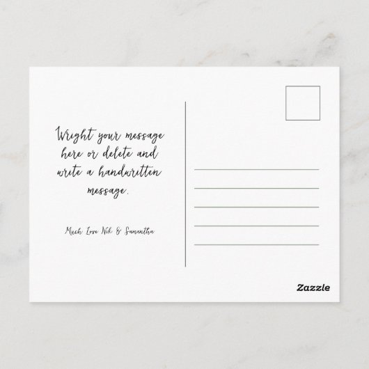 Denken Sie an Bell-Blume mit bearbeitbarem Text Postkarte (Rückseite)