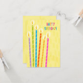 Denken Sie an Birthday Candles Karte (Vorderseite/Rückseite Beispiel)