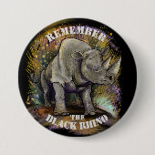 Denken Sie an Black Rhino Button (Vorderseite)
