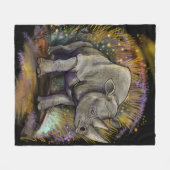 Denken Sie an Black Rhino Fleecedecke (Vorderseite (Horizontal))