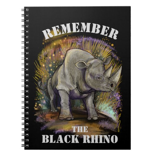 Denken Sie an Black Rhino Notizblock (Vorderseite)