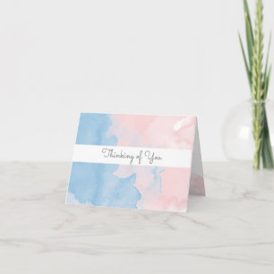 Denken Sie an Blau und Rosa Wasserfarben