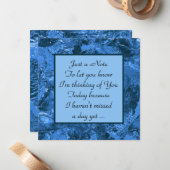 Denken Sie an Blue Marble Mitteilungskarte (Vorderseite/Rückseite Beispiel)