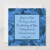 Denken Sie an Blue Marble Mitteilungskarte (Vorderseite)