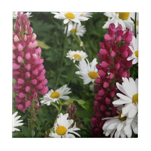 Denken Sie an Blumenblüten Fliese (Vorderseite)