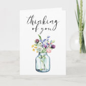Denken Sie an Boho Pastel Floral Card Karte (Vorderseite)