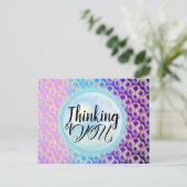 Denken Sie an Bubble Elegant Hübscher Regenbogen Postkarte (Stehend Vorderseite)