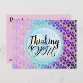 Denken Sie an Bubble Elegant Hübscher Regenbogen Postkarte (Vorne/Hinten)